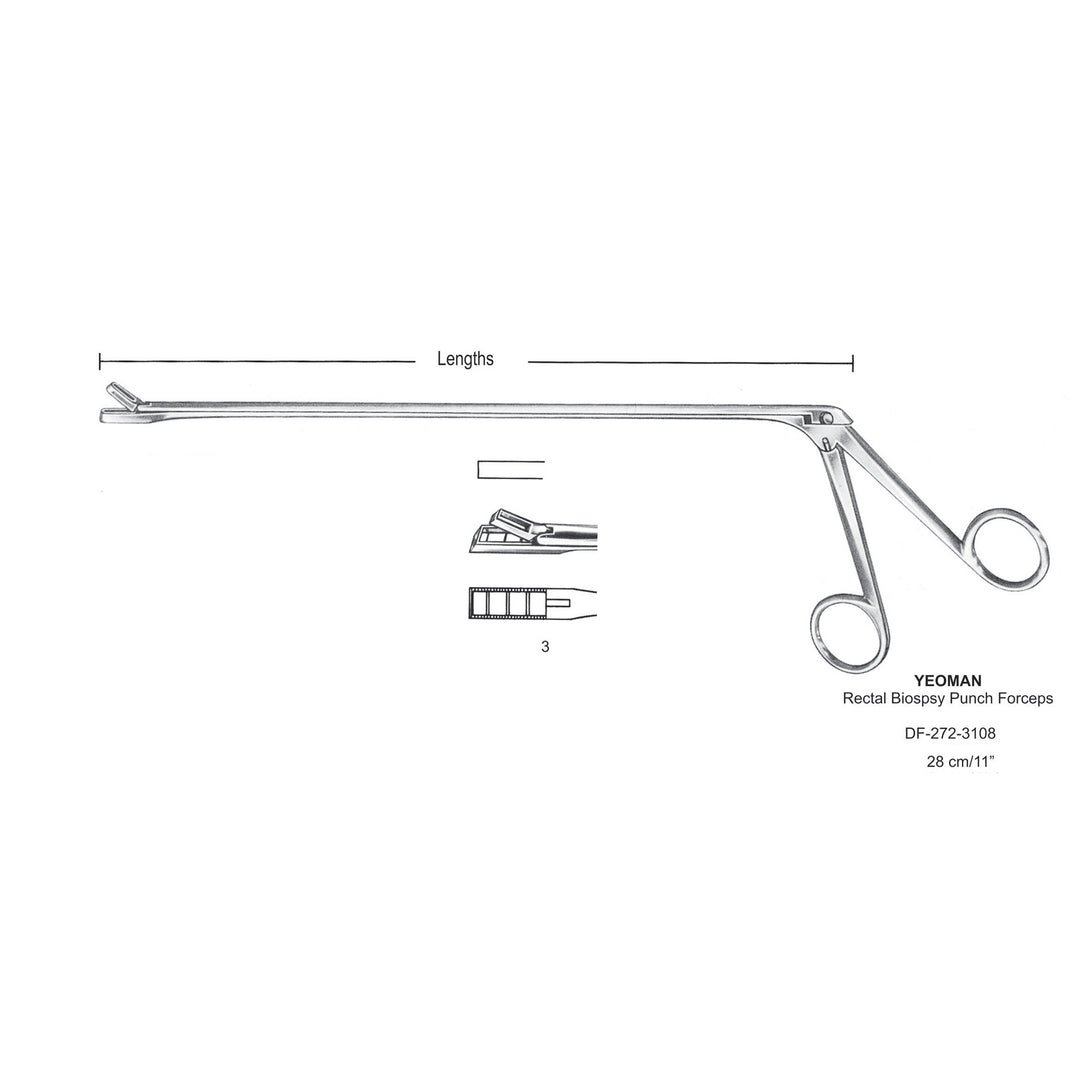 Yeoman Rectal Biopsy Punch Forceps, 28cm  (DF-272-3108) by Dr. Frigz