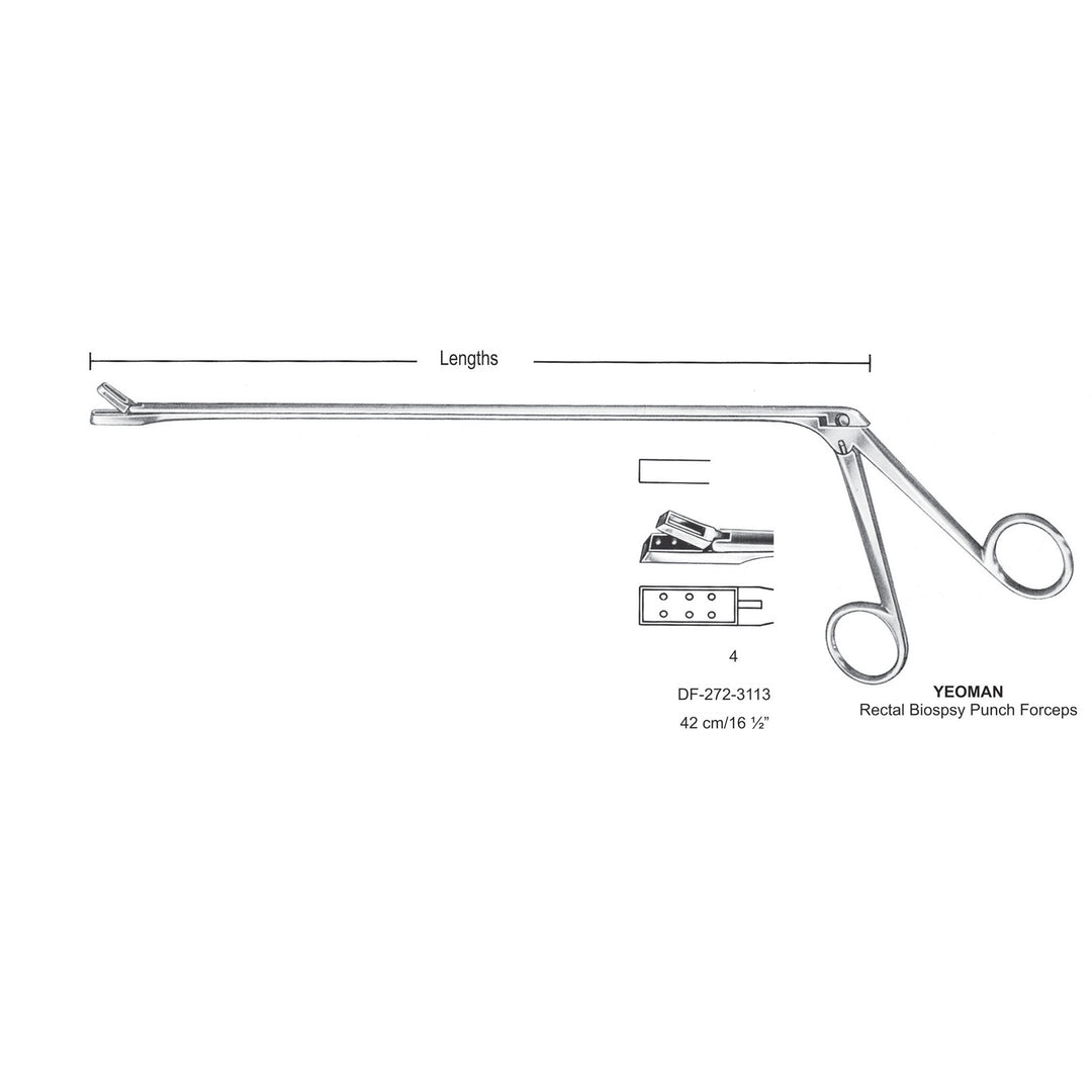 Yeoman Rectal Biopsy Punch Forceps, 42cm  (DF-272-3113) by Dr. Frigz