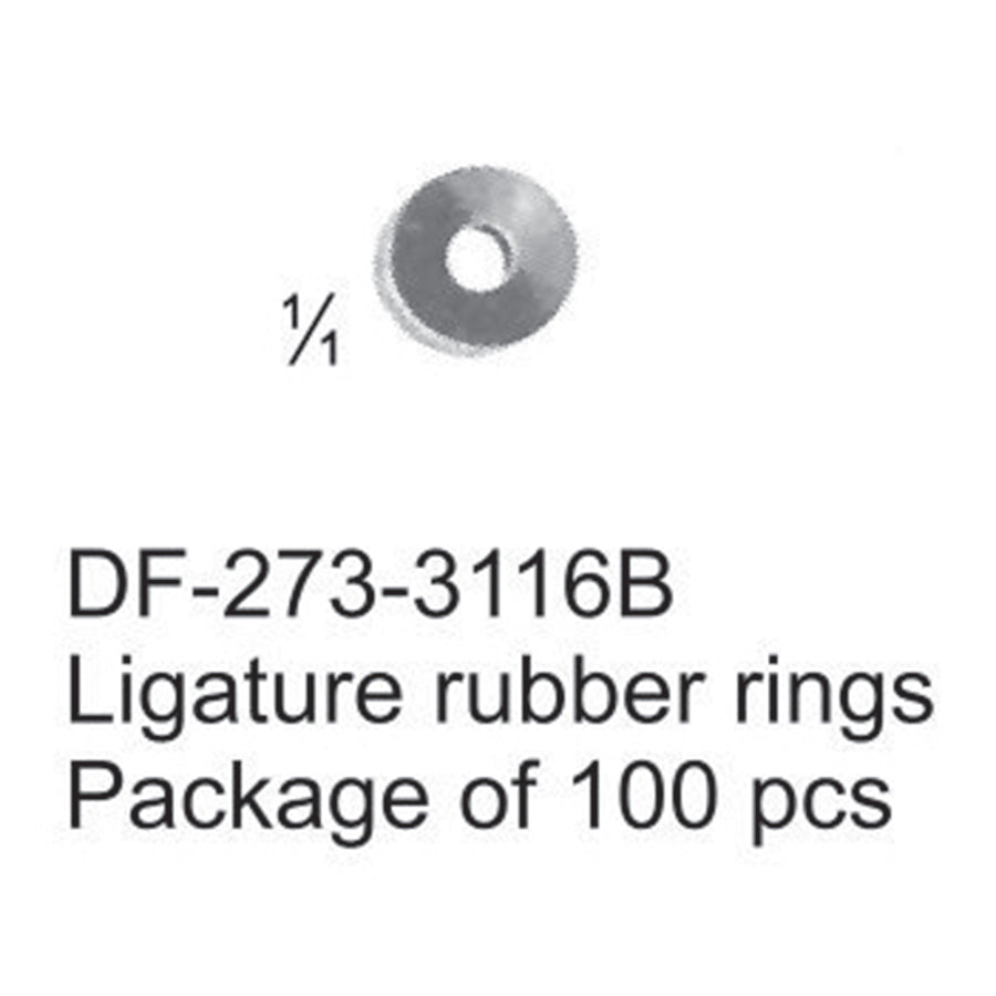 Ligature Rubber Rings Package Of 100 Pcs  (DF-273-3116B) by Dr. Frigz