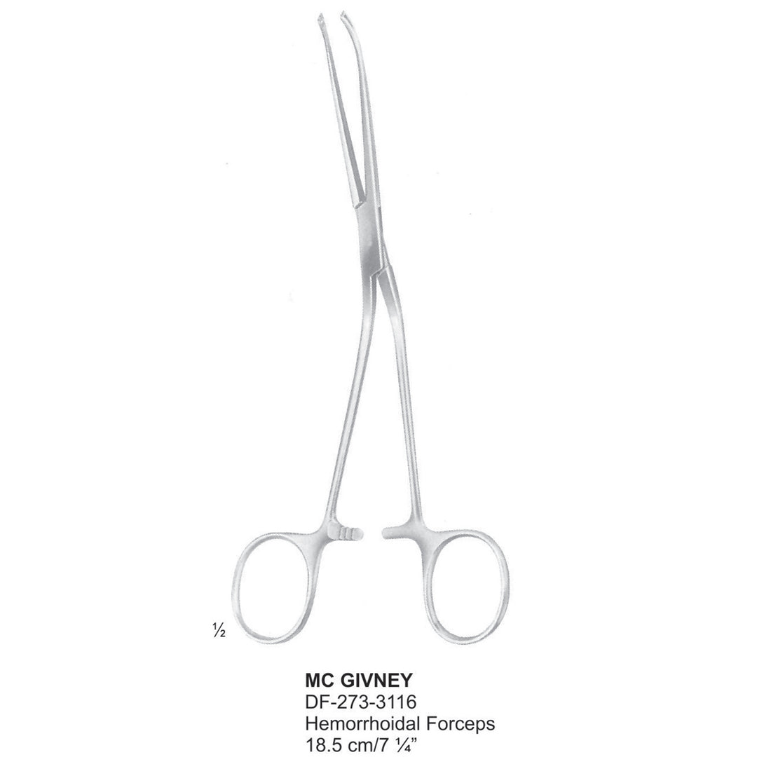 Mc Givney Hemorrhodial Forceps, 18.5cm (DF-273-3116) by Dr. Frigz