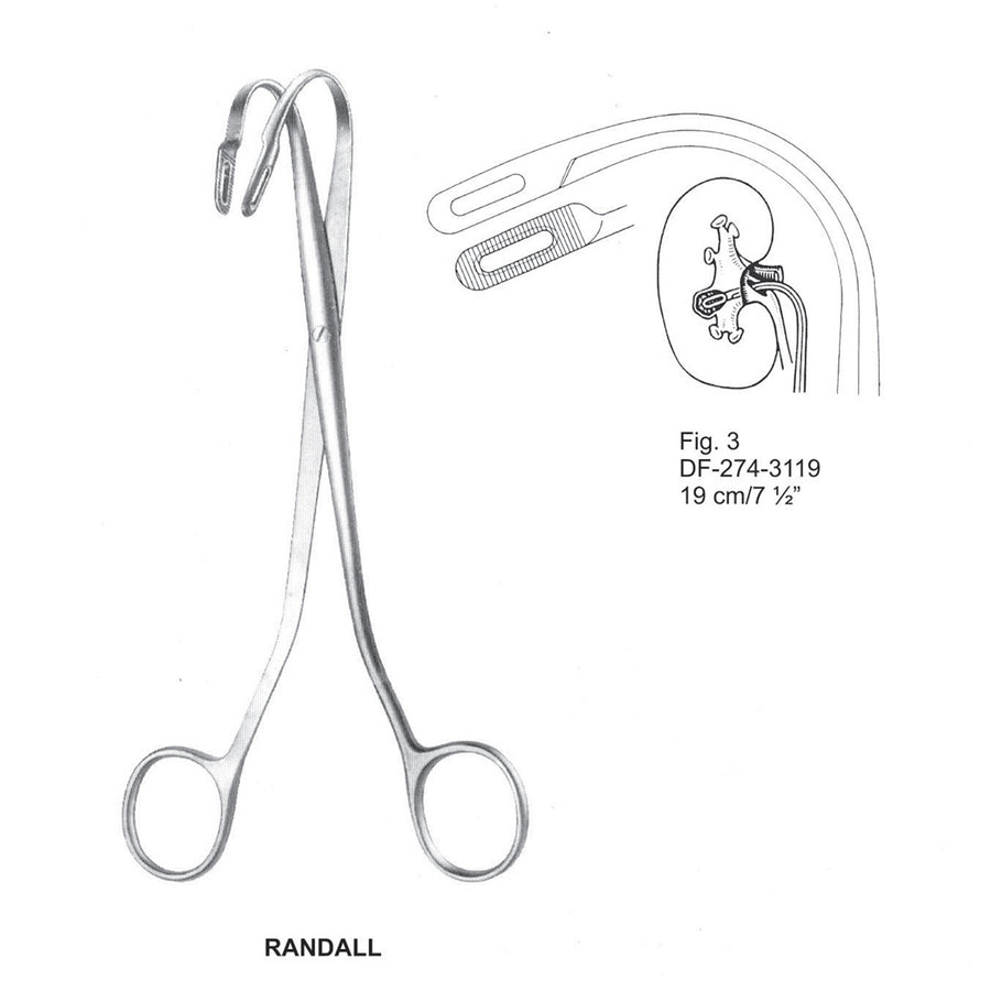 Randall Kidney Stone Forceps Fig.3, 19cm (DF-274-3119) by Dr. Frigz