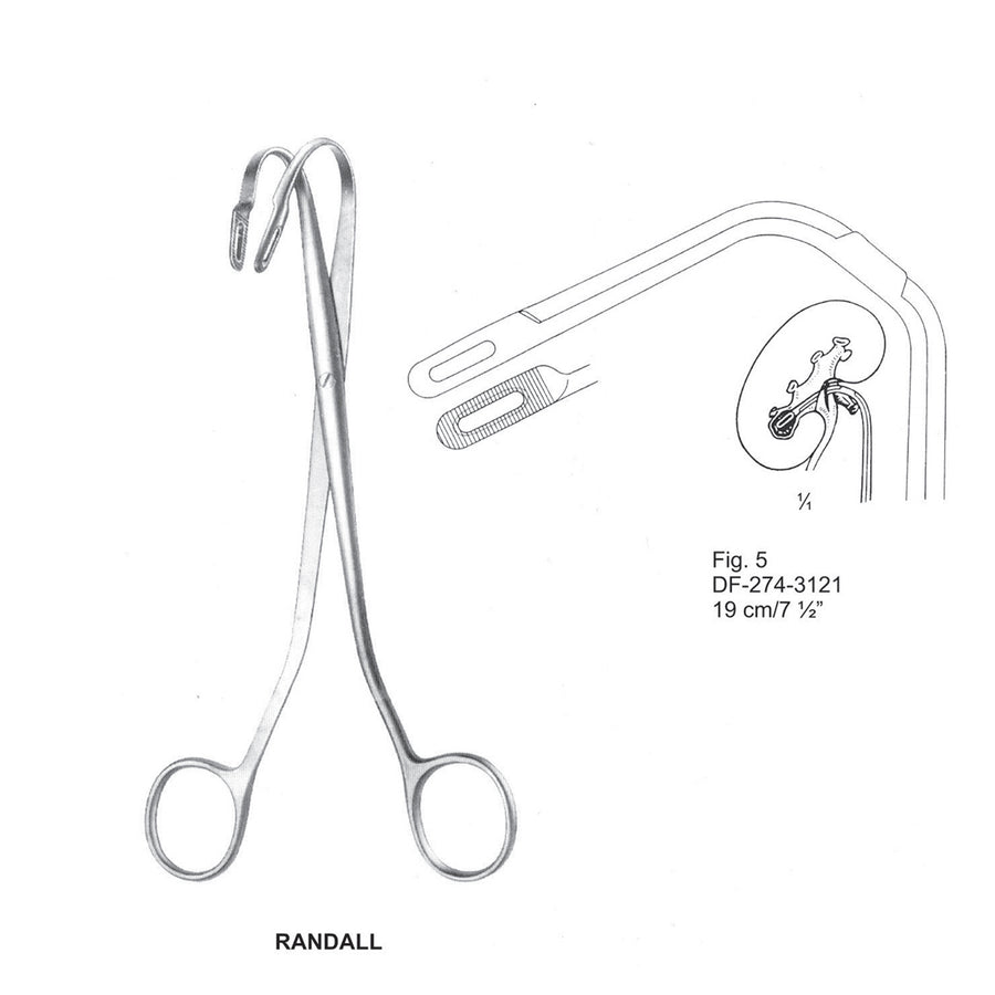 Randall Kidney Stone Forceps Fig.5, 19cm  (DF-274-3121) by Dr. Frigz