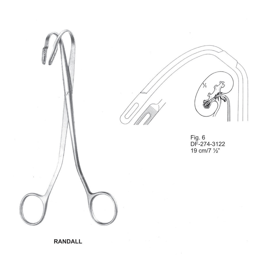 Randall Kidney Stone Forceps Fig.6, 19cm  (DF-274-3122) by Dr. Frigz