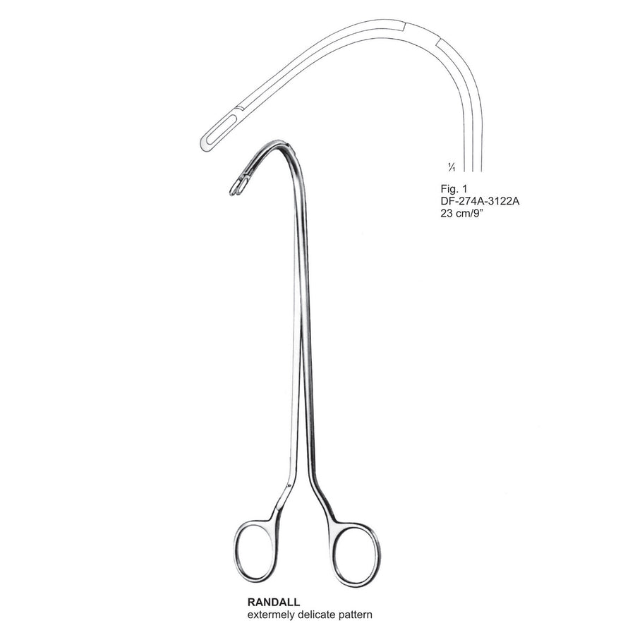 Randall Kidney Stone Forceps, Delicate Pattern, 23cm (DF-274A-3122A) by Dr. Frigz