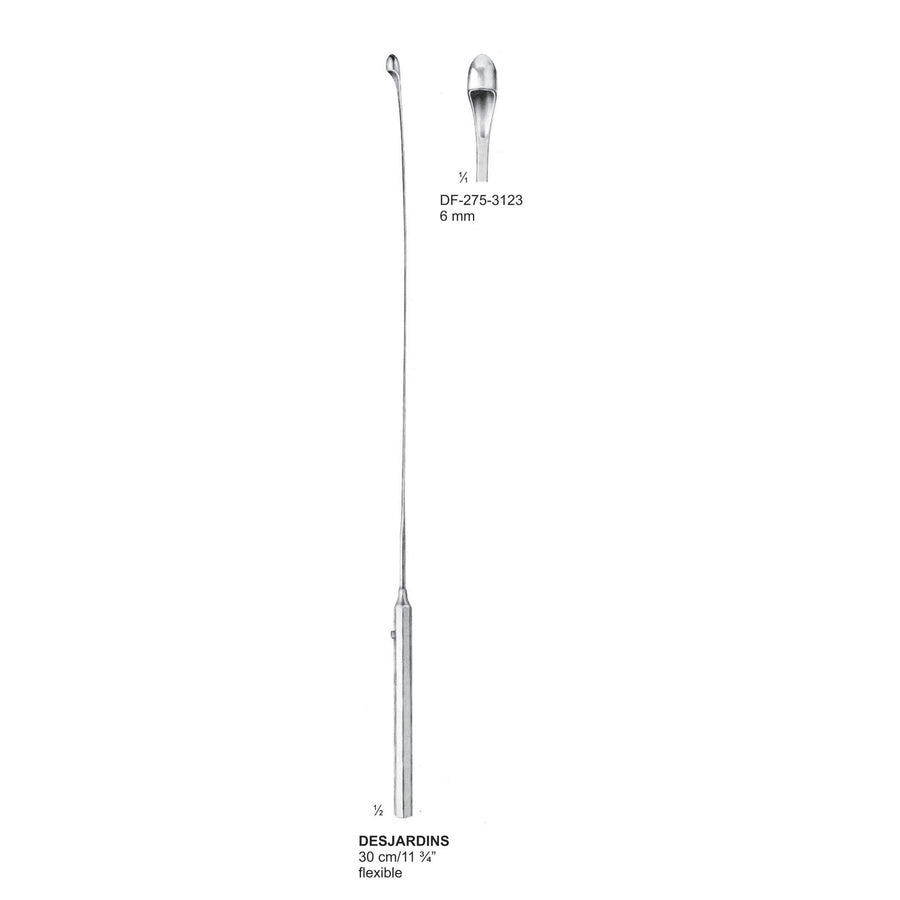 Desjardins Gall Stone Scoops, 30cm , Flexible, 6mm (DF-275-3123) by Dr. Frigz