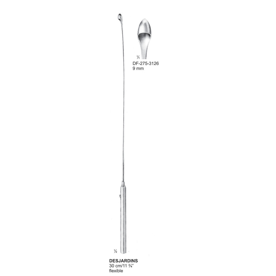 Desjardins Gall Stone Scoops, 30cm , Flexible, 9mm (DF-275-3126) by Dr. Frigz