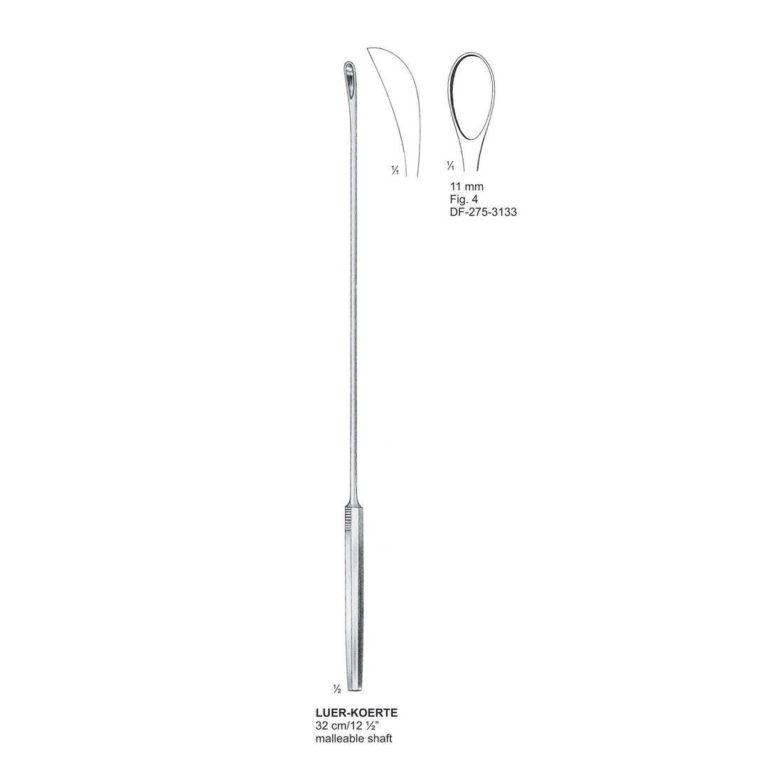 Luer-Koerte Gall Stone Scoops, Fig. 4, 32cm , 11mm (DF-275-3133) by Dr. Frigz