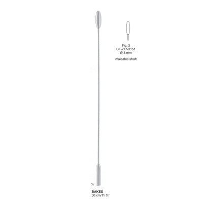 Bakes Gall Duct Dilators, 30cm Fig.3 , 3mm (DF-277-3151)
