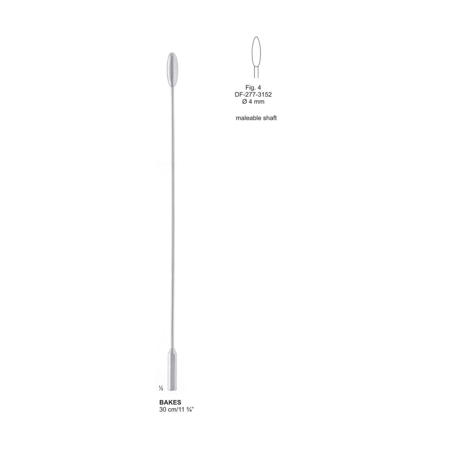 Bakes Gall Duct Dilators, 30cm Fig.4 , 4mm (DF-277-3152) by Dr. Frigz