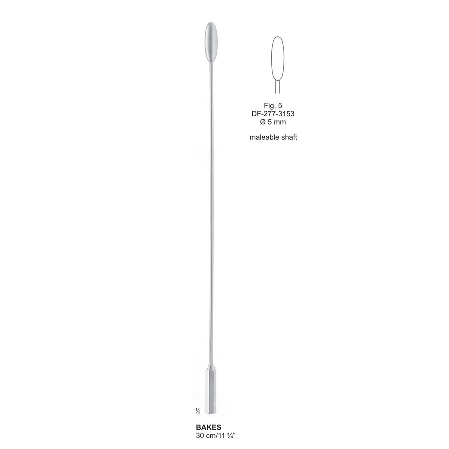 Bakes Gall Duct Dilators, 30cm Fig.5 , 5mm (DF-277-3153) by Dr. Frigz