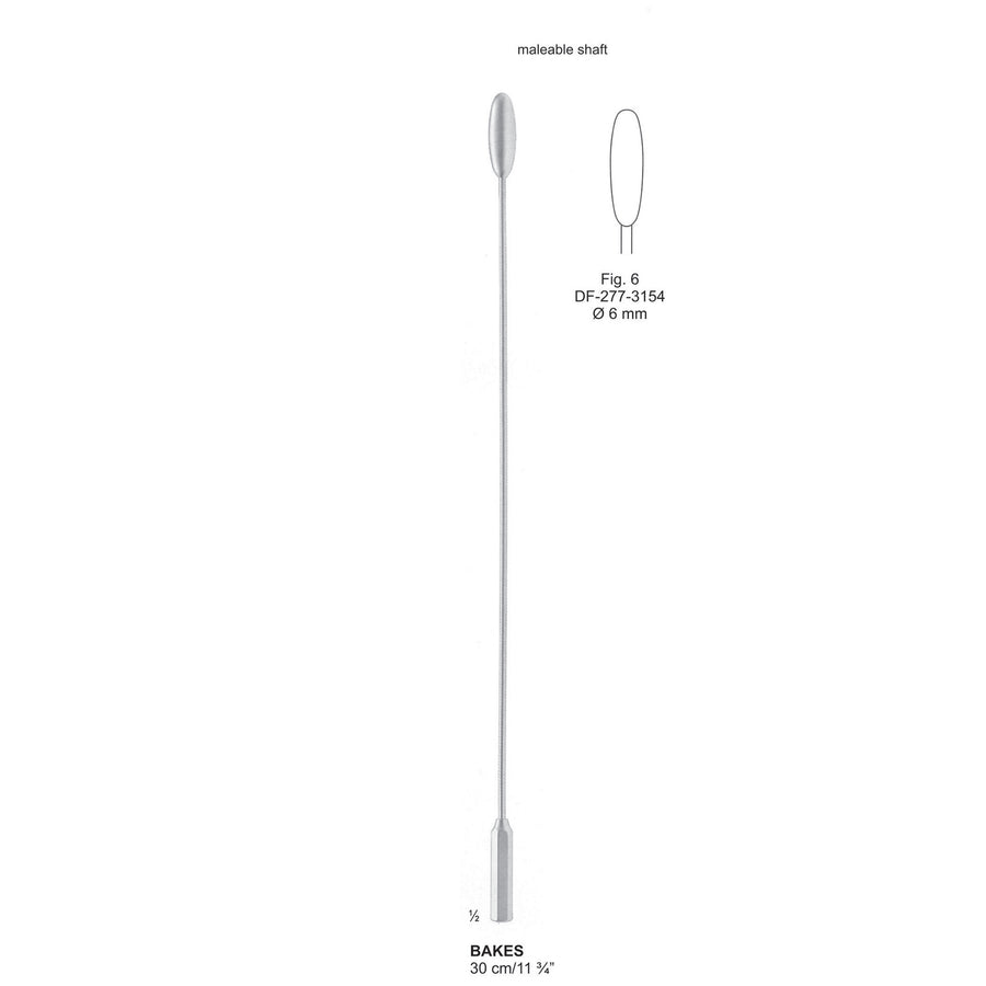 Bakes Gall Duct Dilators, 30cm Fig.6 , 6mm (DF-277-3154) by Dr. Frigz