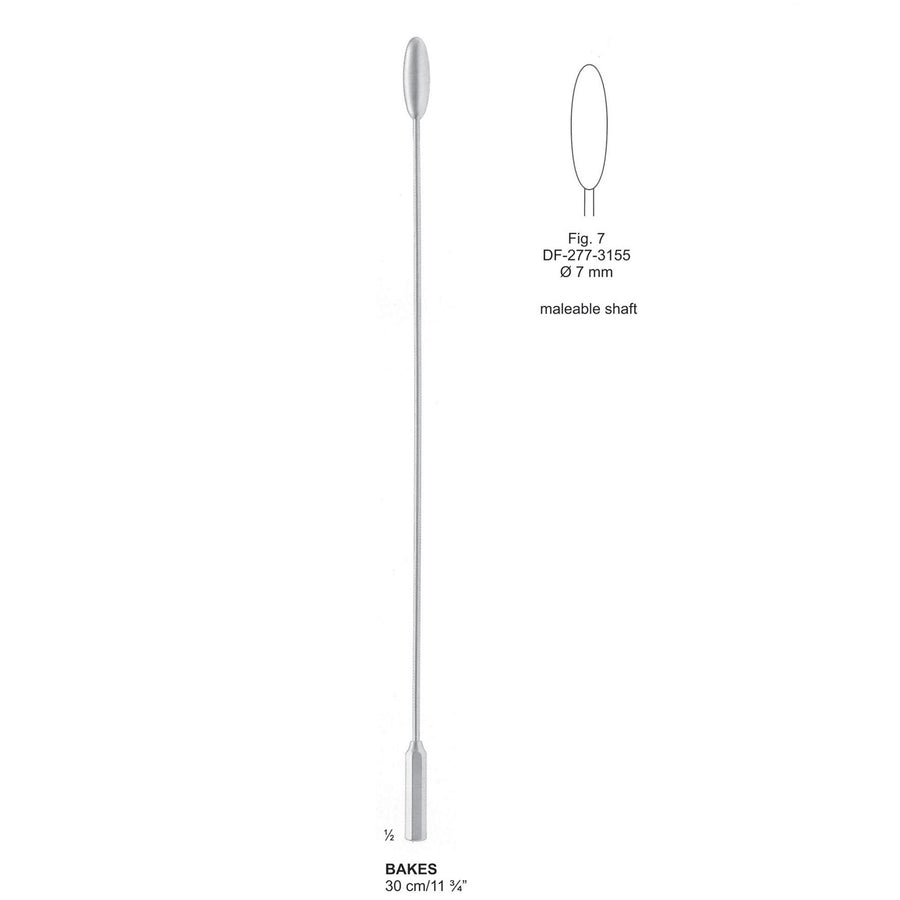 Bakes Gall Duct Dilators, 30cm Fig.7 , 7mm (DF-277-3155) by Dr. Frigz