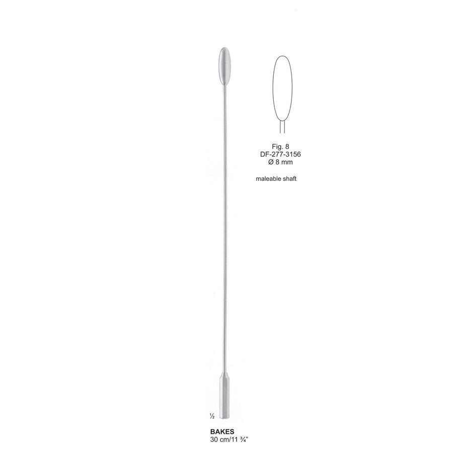 Bakes Gall Duct Dilators, 30cm Fig.8 , 8mm (DF-277-3156) by Dr. Frigz
