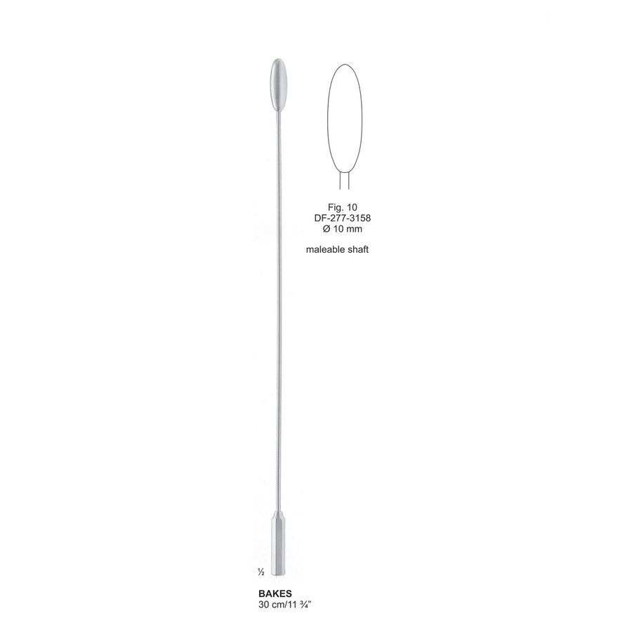 Bakes Gall Duct Dilators, 30cm Fig.10 , 10mm (DF-277-3158) by Dr. Frigz