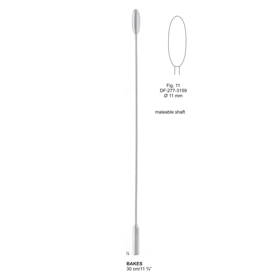 Bakes Gall Duct Dilators, 30cm Fig.11 , 11mm (DF-277-3159) by Dr. Frigz