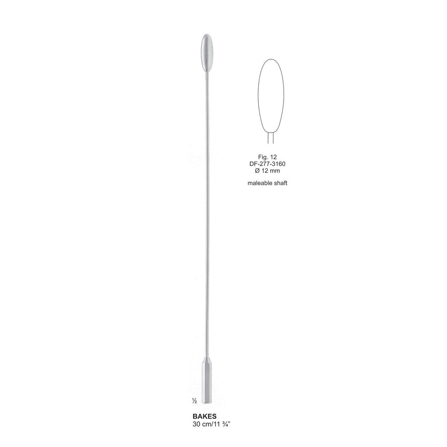 Bakes Gall Duct Dilators, 30cm Fig.12 , 12mm (DF-277-3160) by Dr. Frigz