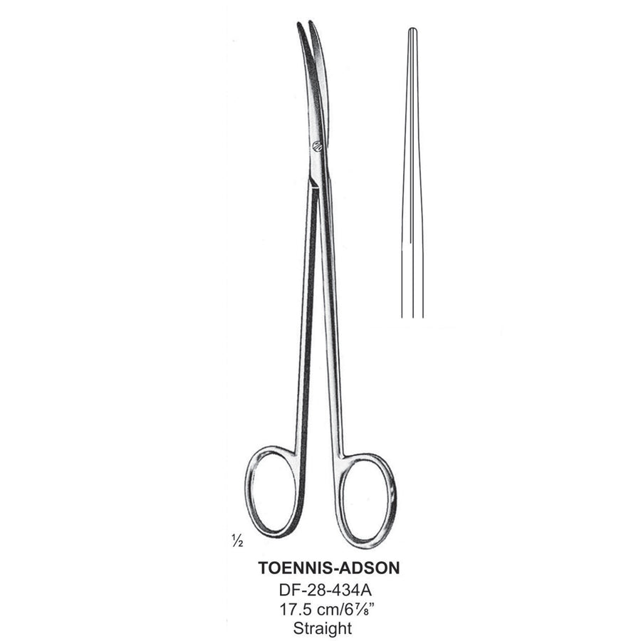 Toennis-Adson Vascular Scissor, Straight, 17.5cm  (DF-28-434A) by Dr. Frigz