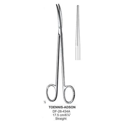 Toennis-Adson Vascular Scissor, Straight, 17.5cm  (DF-28-434A)