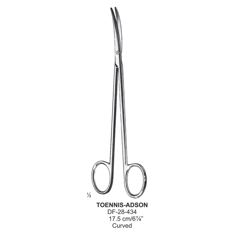 Toennis-Adson Vascular Scissor, Curved, 17.5cm  (DF-28-434) by Dr. Frigz