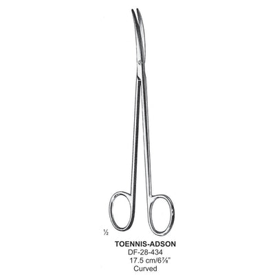 Toennis-Adson Vascular Scissor, Curved, 17.5cm  (DF-28-434)