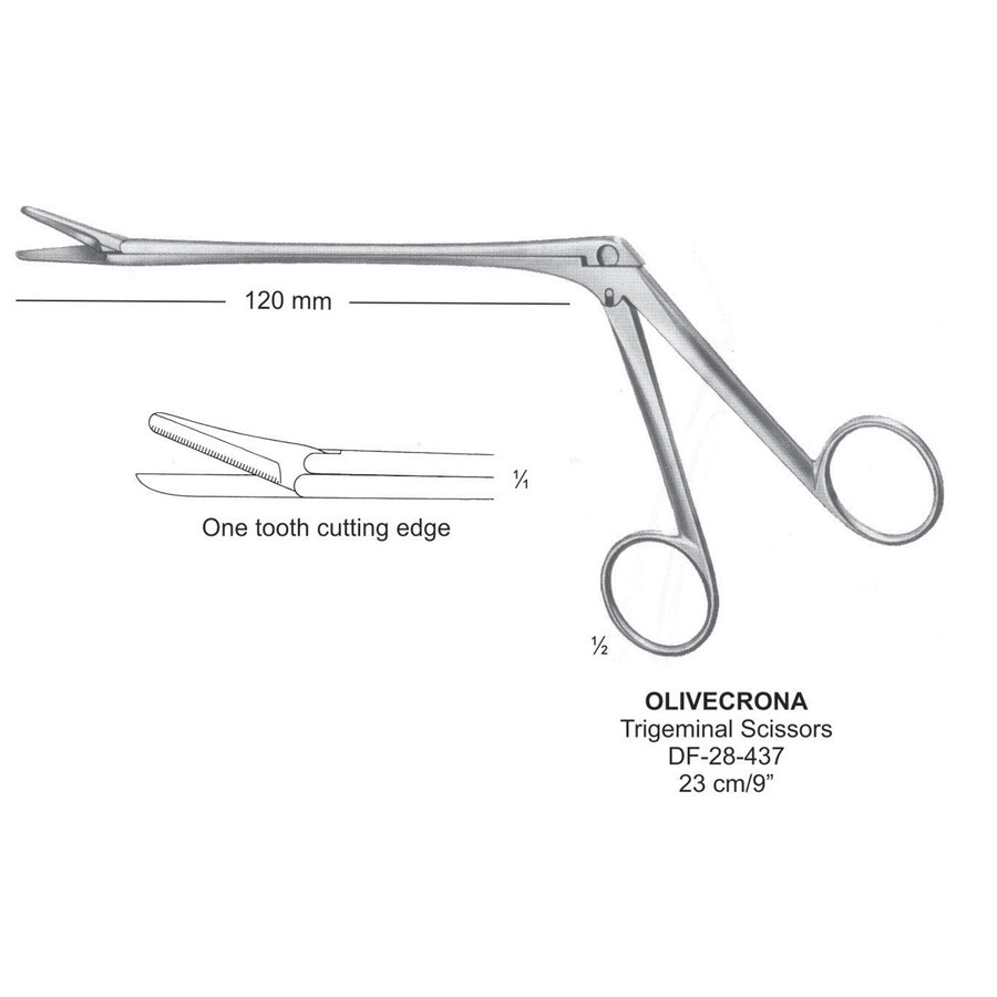 Olivecrona Trigeminal Scissors, 23cm  (DF-28-437) by Dr. Frigz