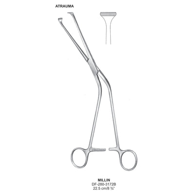 Millin Atrauma Forceps, 22.5cm (DF-280-3172B)