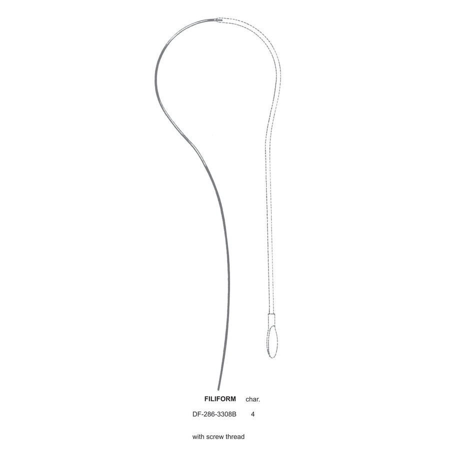 Filiform Urethral Sound, With Screw Thread,  Char.4 (DF-286-3308B) by Dr. Frigz