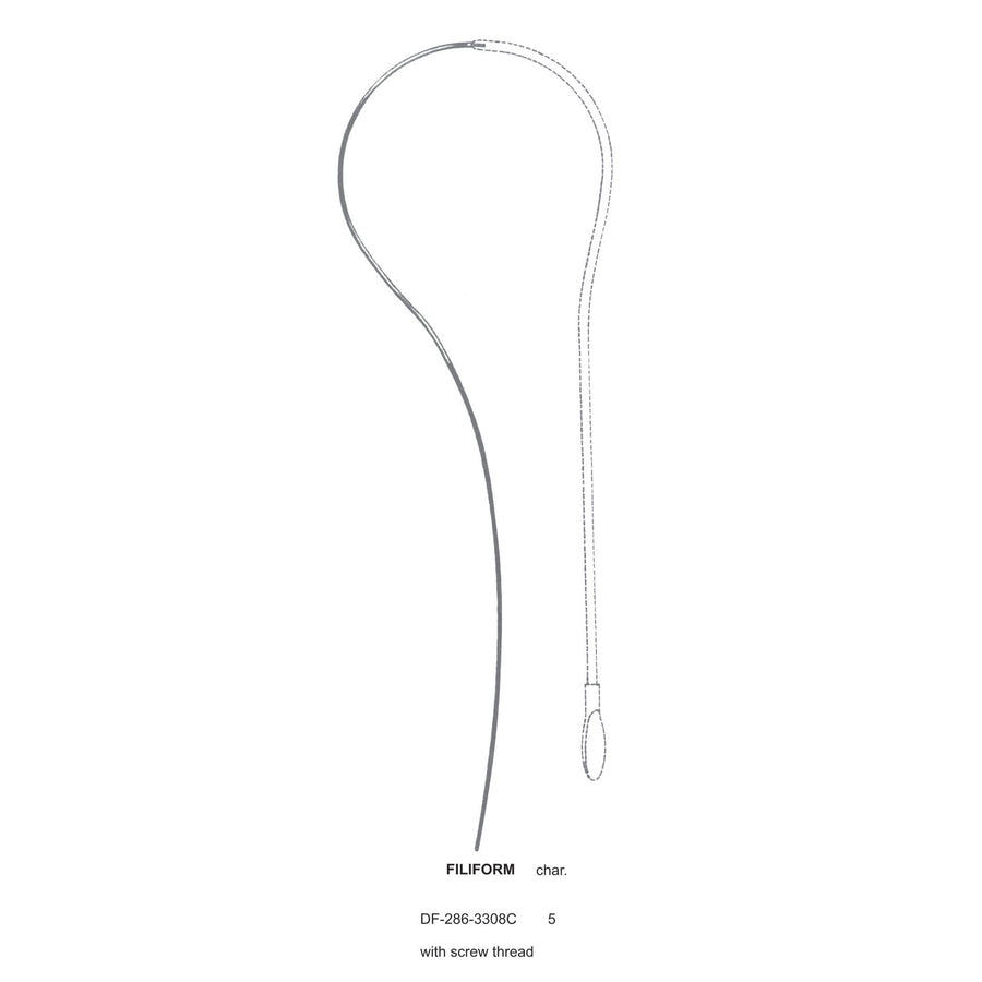 Filiform Urethral Sound, With Screw Thread,  Char.5 (DF-286-3308C) by Dr. Frigz