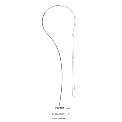 Filiform Urethral Sound, With Screw Thread,  Char.5 (DF-286-3308C) by Dr. Frigz