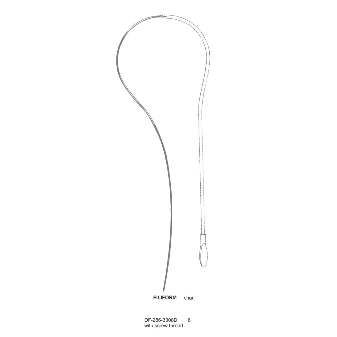 Filiform Urethral Sound, With Screw Thread,  Char.6 (DF-286-3308D) by Dr. Frigz