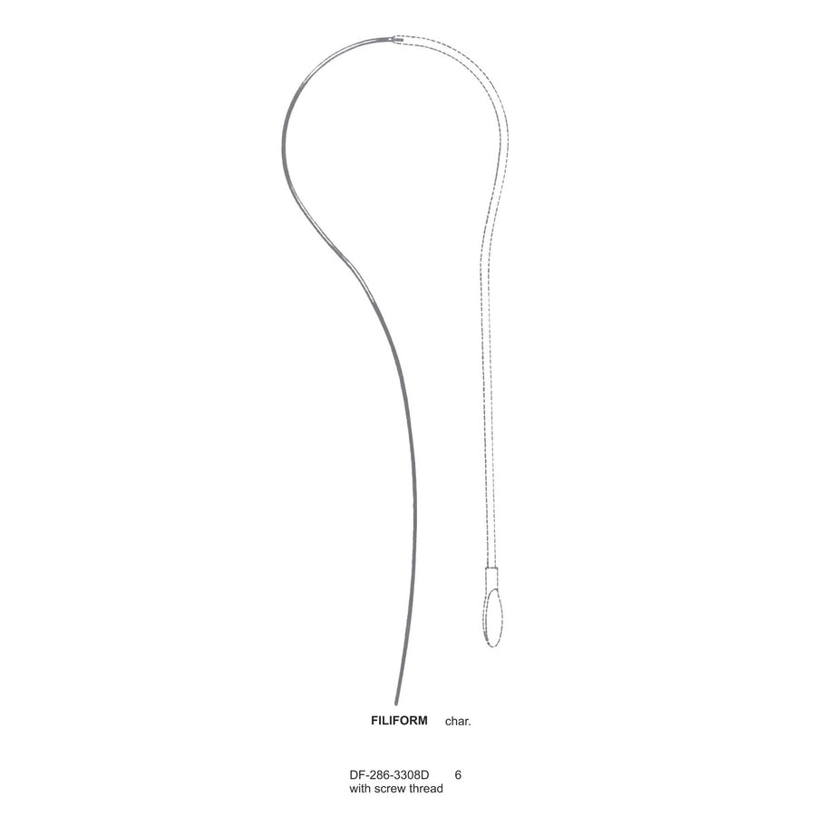 Filiform Urethral Sound, With Screw Thread,  Char.6 (DF-286-3308D) by Dr. Frigz