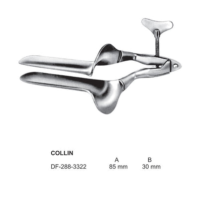 Collin Vaginal Speculum Fig.1, 85X30mm  (DF-288-3322) by Dr. Frigz
