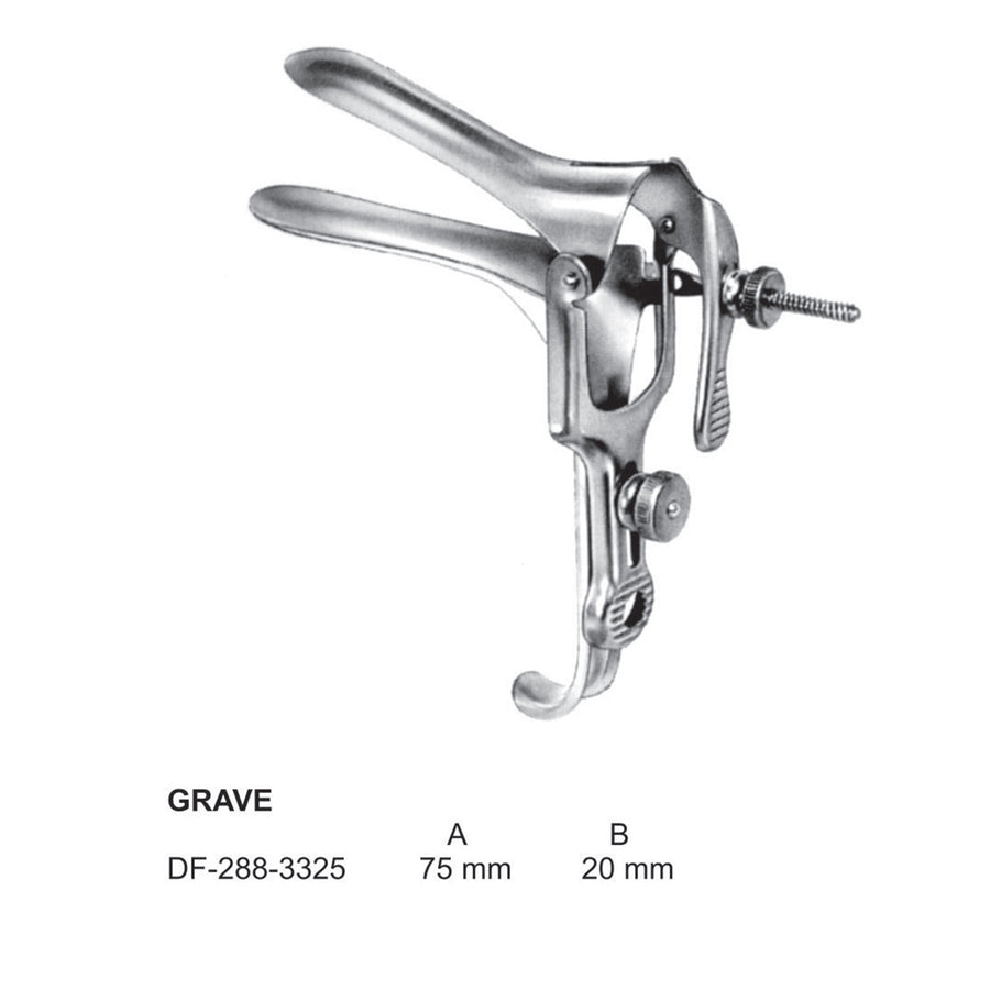 Grave Vaginal Speculum Fig.1, 75X20mm  (DF-288-3325) by Dr. Frigz