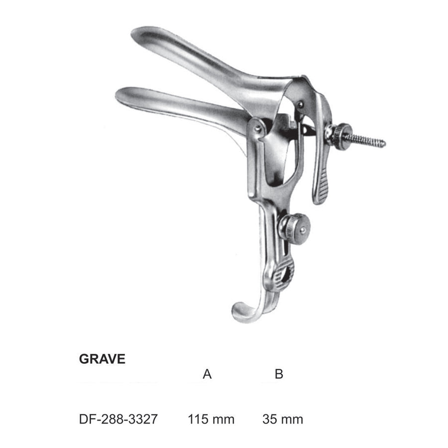 Grave Vaginal Speculum Fig.3, 115X35mm  (DF-288-3327) by Dr. Frigz