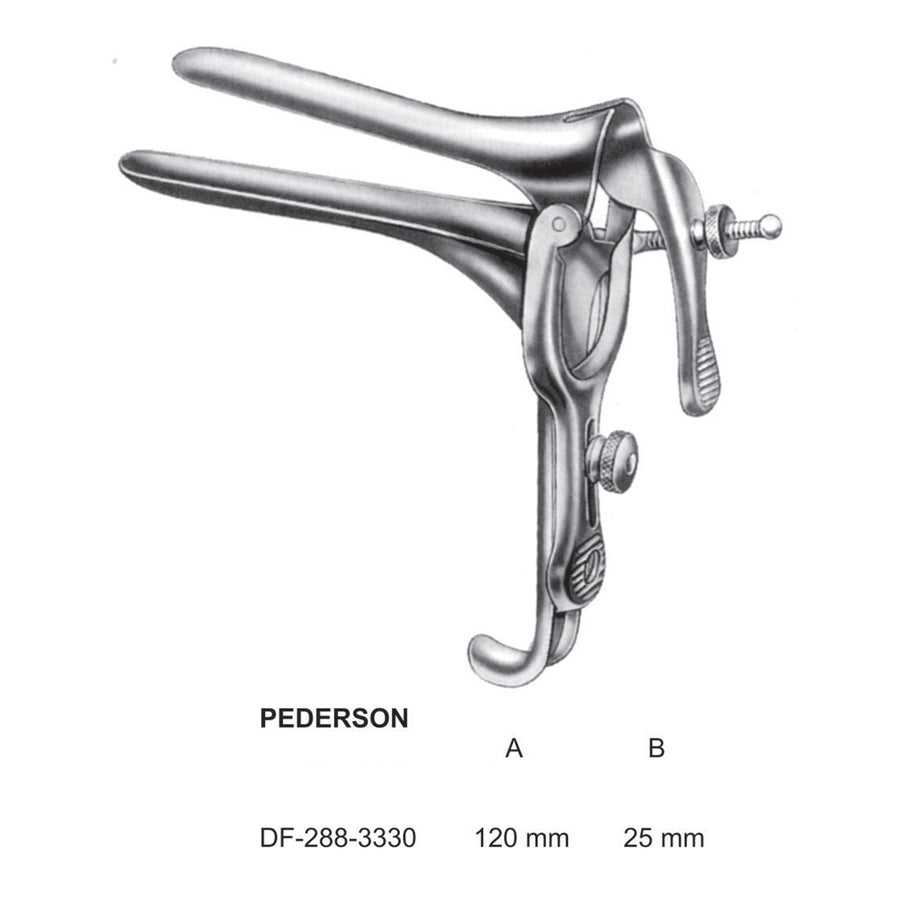 Pederson Vaginal Speculum Fig.3, 120X25mm  (DF-288-3330) by Dr. Frigz