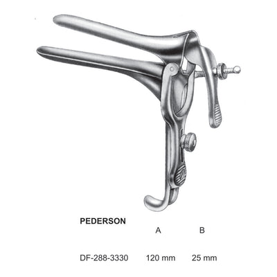 Pederson Vaginal Speculum Fig.3, 120X25mm  (DF-288-3330)