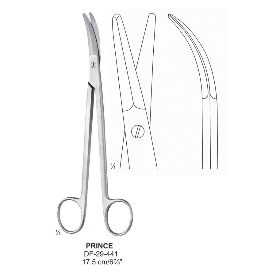 Prince Tonsil Scissors, 17.5cm  (DF-29-441) by Dr. Frigz