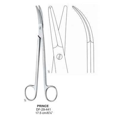 Prince Tonsil Scissors, 17.5cm  (DF-29-441) by Dr. Frigz