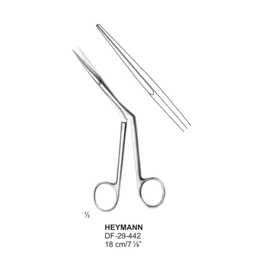Heymann Nasal Scissor, Angled, 18cm  (DF-29-442) by Dr. Frigz