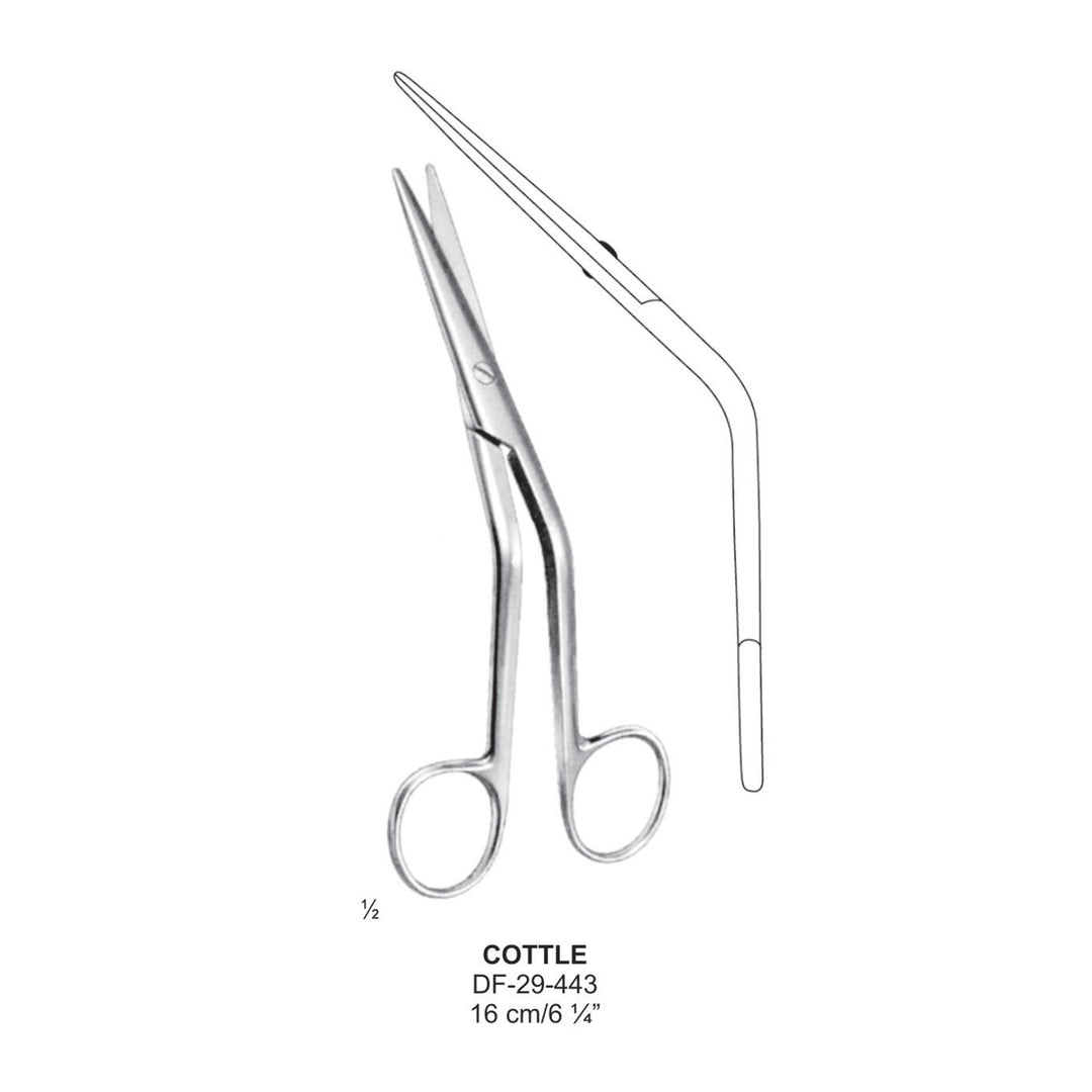 Cottle Nasal Scissors, Angled, 16cm  (DF-29-443) by Dr. Frigz