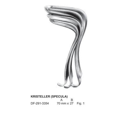 Kristeller Vaginal Specula Fig.1, 70X27mm  (DF-291-3354)