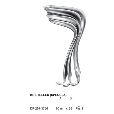 Kristeller Vaginal Specula Fig.3, 90X36mm  (DF-291-3356)