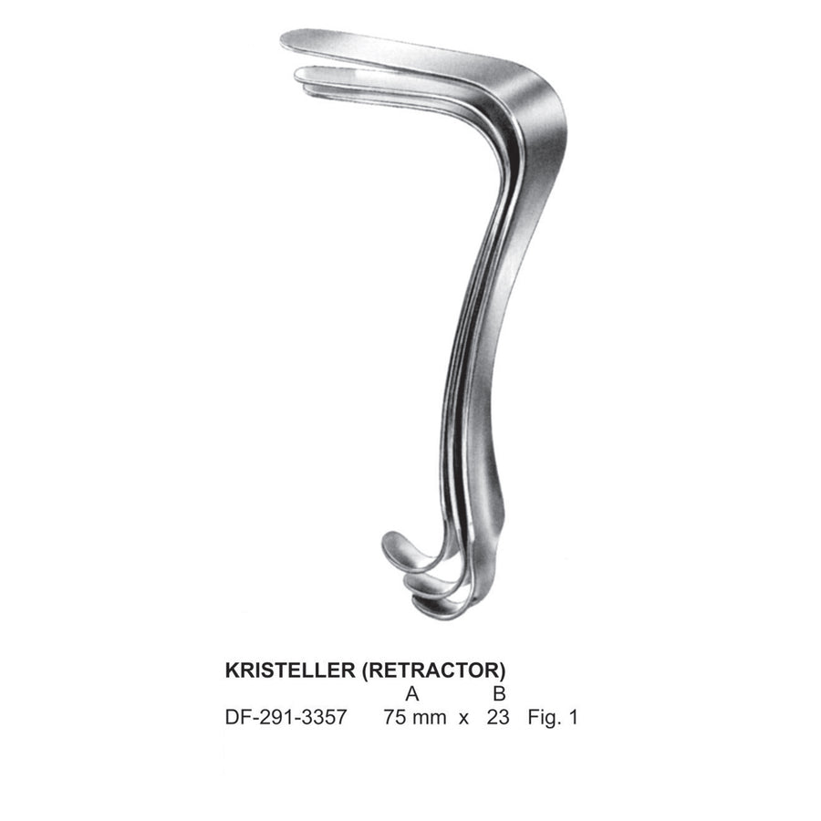 Kristeller Vaginal Retractors, Fig.1 , 75 X 23 mm  (DF-291-3357) by Dr. Frigz