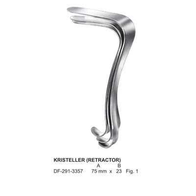 Kristeller Vaginal Retractors, Fig.1 , 75 X 23 mm  (DF-291-3357)