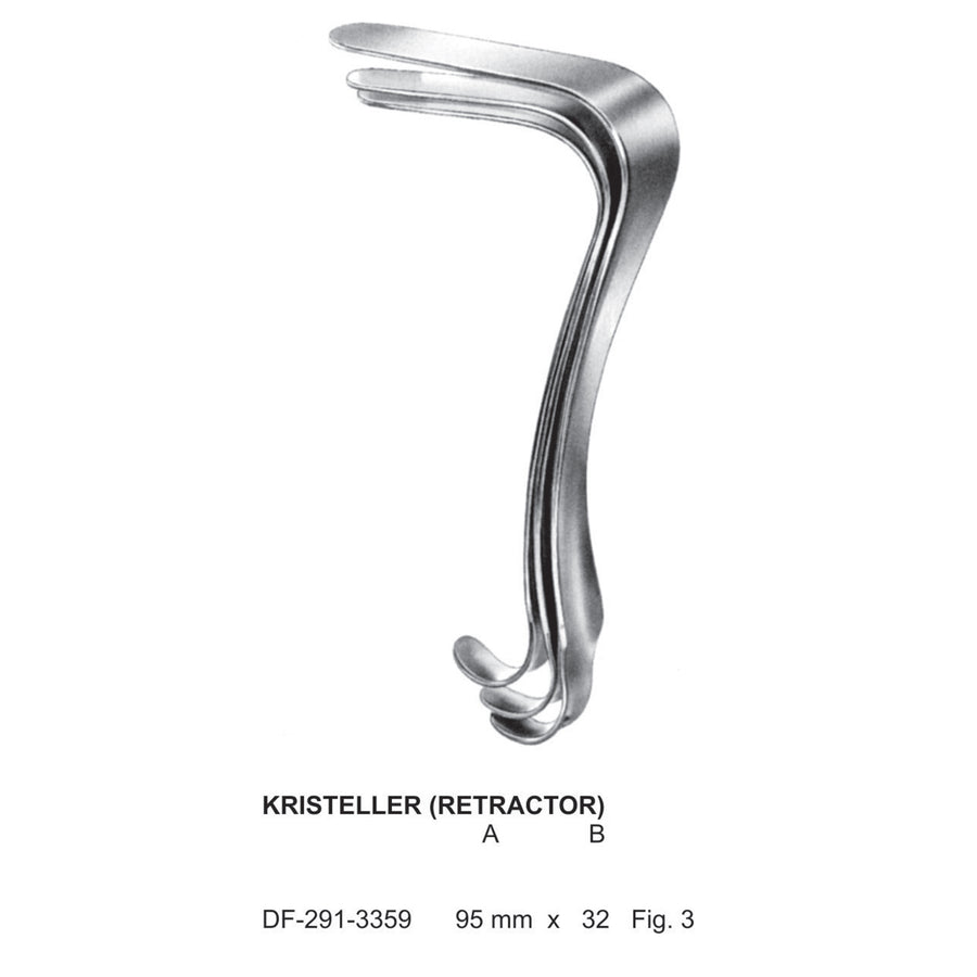 Kristeller Vaginal Retractors, Fig.3  95 X 32 mm  (DF-291-3359) by Dr. Frigz