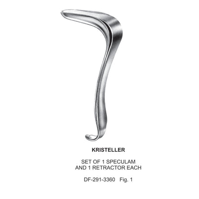 Kristeller (Set Of 1 Speculum & 1Retractors), Fig.1  (DF-291-3360)