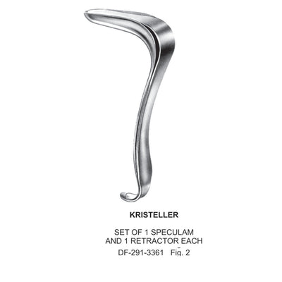 Kristeller (Set Of 1 Speculum & 1Retractors), Fig.2  (DF-291-3361)