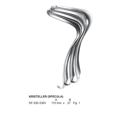Kristeller Vaginal Specula, Fig.1 110 X 27mm (DF-292-3363)