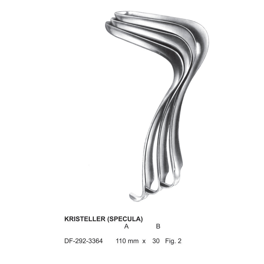 Kristeller Vaginal Specula, Fig.2  110 X 30mm (DF-292-3364) by Dr. Frigz