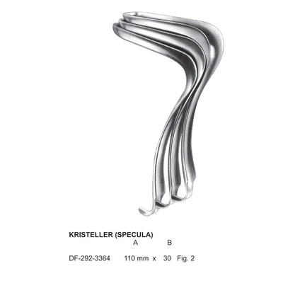 Kristeller Vaginal Specula, Fig.2  110 X 30mm (DF-292-3364)